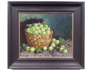 Still Life Original Basket of Gooseberries