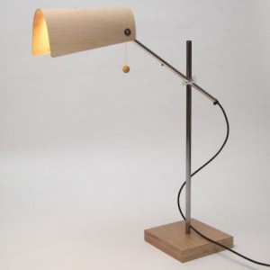 Steel and aluminium desk lamp