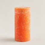 Orange & Cinnamon Gold Marbled Pillar
