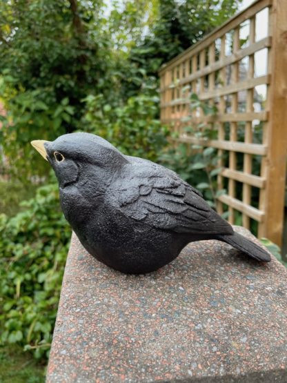 Stoneware Blackbird Sculpture