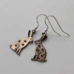 Brass & Bronze Hare Earrings