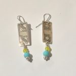 Turquoise and Serpentine Earrings