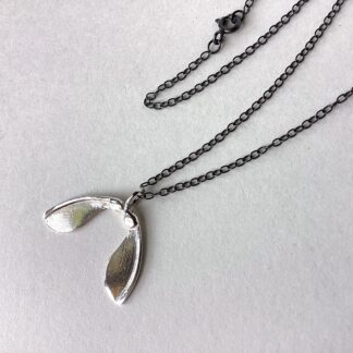 Medium Silver Sycamore Seed Necklace