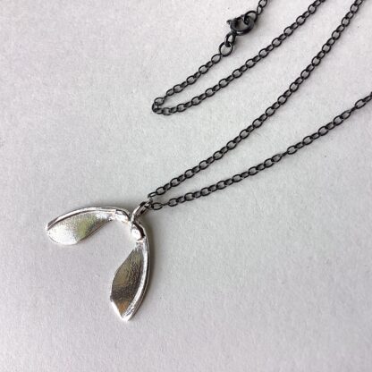 Medium Silver Sycamore Seed Necklace