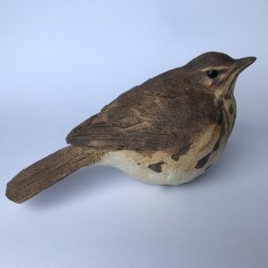 Stoneware Thrush Sculpture