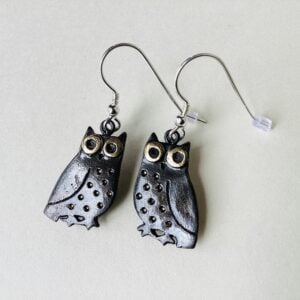 Brass & Bronze Owl Earrings