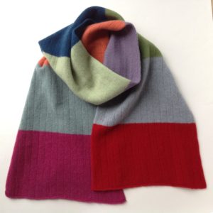 Multi Coloured Rib Scarf