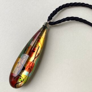 ‘Yellow & Red Long Drop Necklace ’