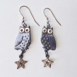Brass & Bronze Little Owl Earrings