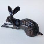 Scratching Hare in Bronze
