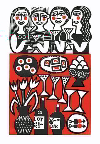 ‘Celebrations’ Linocut