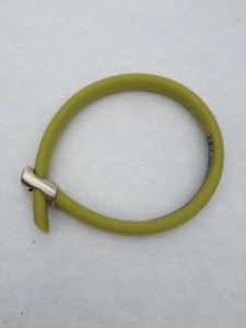 Cellulose Acetate Loop Bangle in Lime Pearl