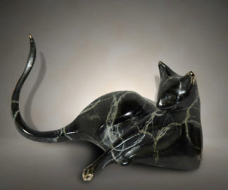 Bronze cat by Michael Storey