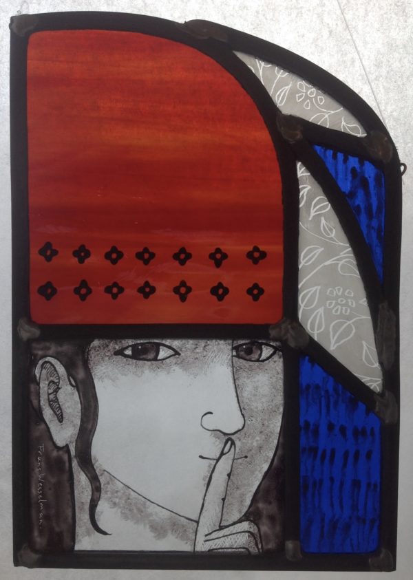 Stained Glass Panel Quiet Woman