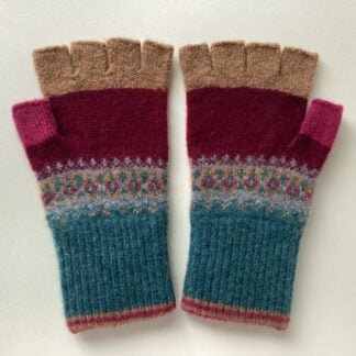Alloa Fingerless Gloves in Velvet