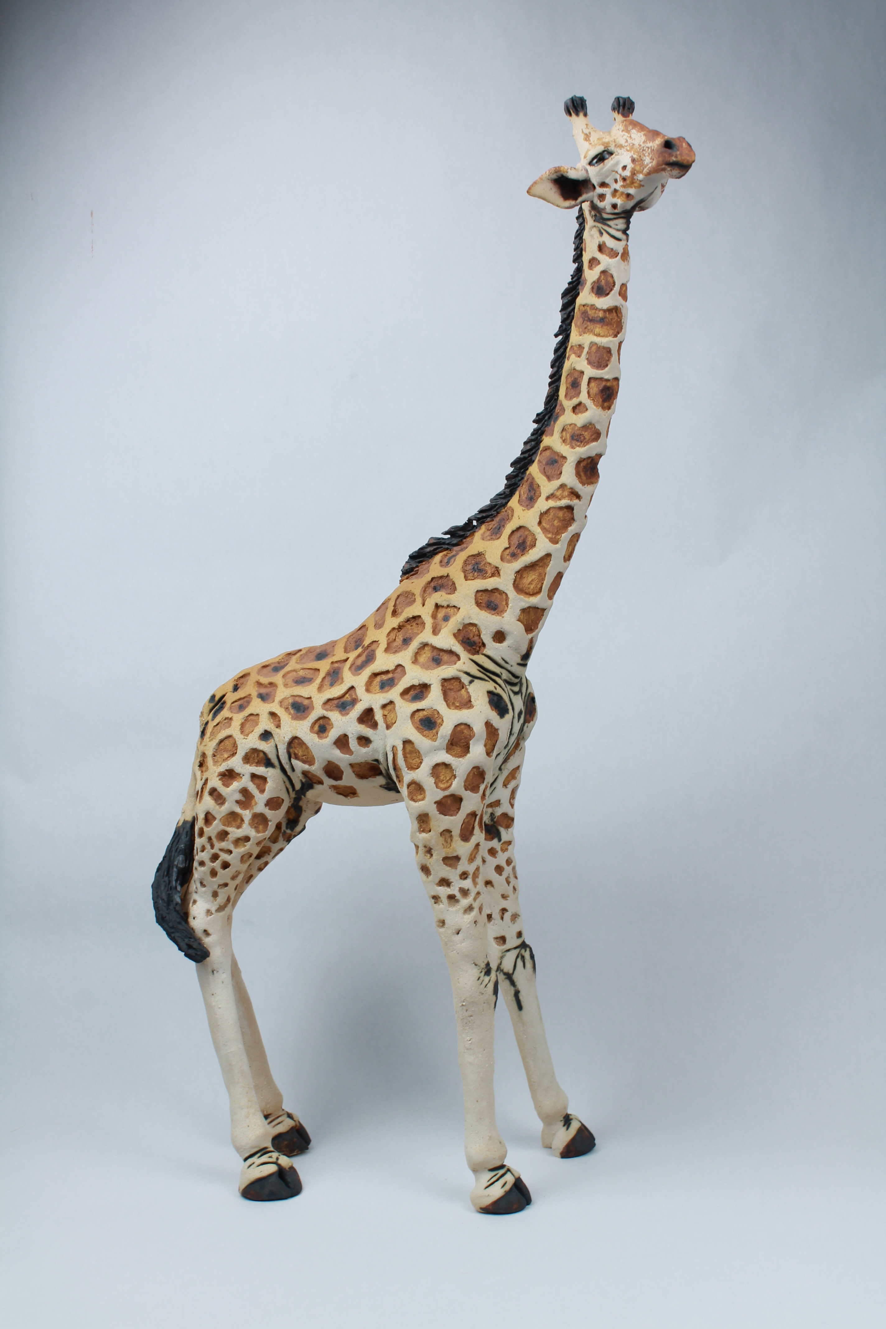 Stoneware Giraffe Sculpture Old Chapel Gallery   Ceramic Giraffe 