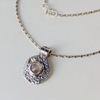 'Silver Pendant with Moonstone'