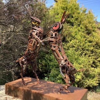 ‘Boxing Hares’