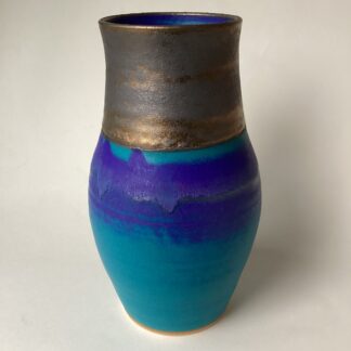 Large Blue Copper Oxide Vase