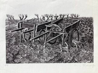 ‘Cabbage Patch Cats’ Wood Engraving