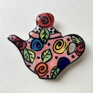 ‘Pink Teapot’ Brooch