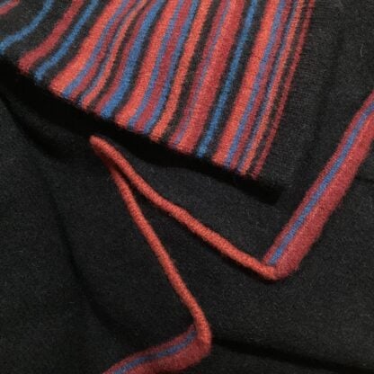 ‘Black Spices Stripy Collared Sweater’