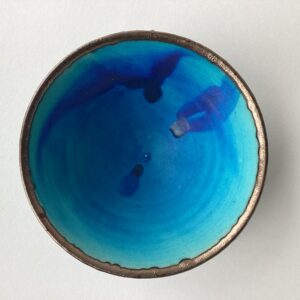 Tiny Stoneware Copper Oxide Dish