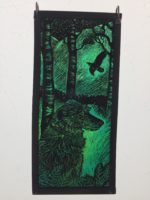 'Stained Glass Panel Deerhound
