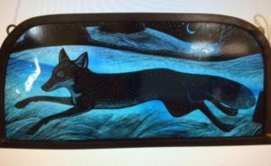 Stained Glass Fox Panel