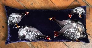 Guinea Fowls on Purple