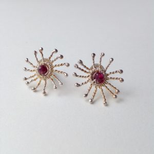 Silver Sunstar Stud Earrings