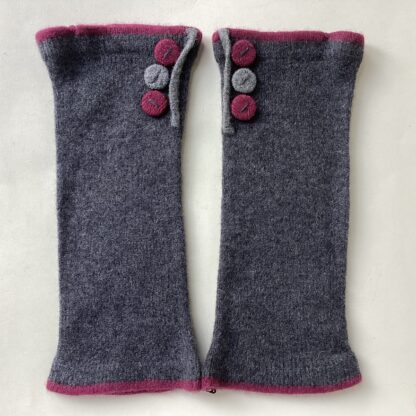 ‘Metallic Grey Button Armlets’