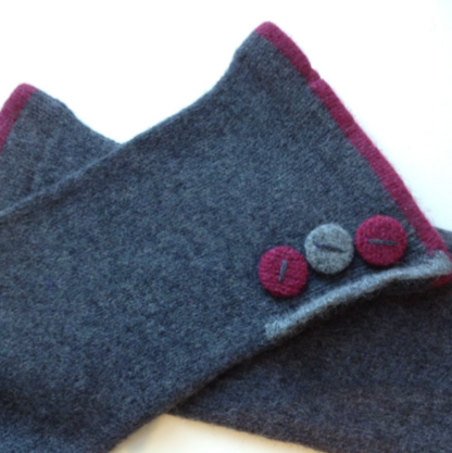 ‘Metallic Grey Button Armlets’