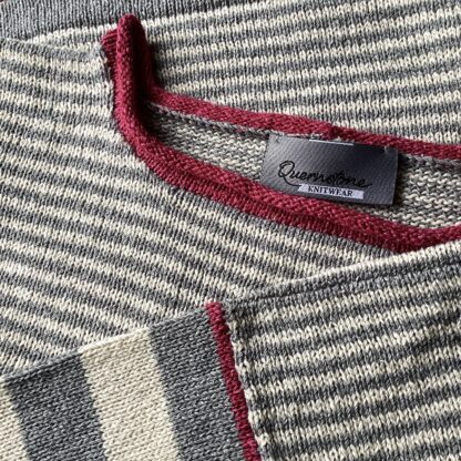 Rackwick Sweater in Dove/Ivory/Cerise