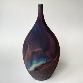 Large Raku Fired Bottle