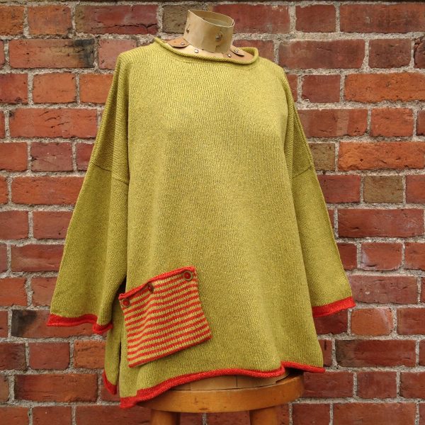 Calypso Sweater in Sap/Flame