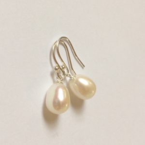 Silver and Pearl Drop Earrings
