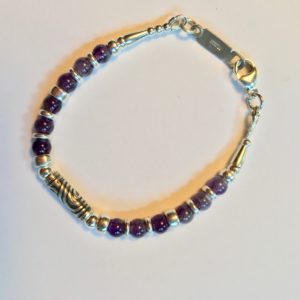 Amethyst and Silver Bracelet