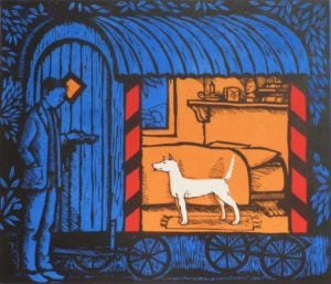 'Coming Home' Woodcut