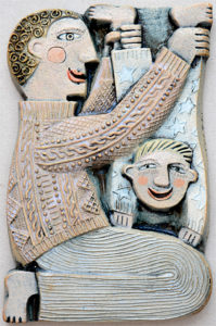 Ceramic Relief Father & Son