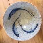 Stoneware Bowl Fish design
