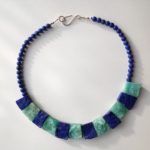 Necklace in Lapis with Amonzonite
