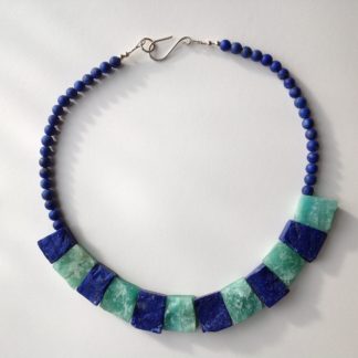 Necklace in Lapis with Amonzonite