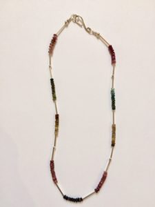 Necklace in Tourmaline and Silver