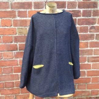 Tunic Sweater ‘Carousel’ in graphite/sap