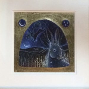 Hand Gilded Limited Edition Print Spirit of The Hare