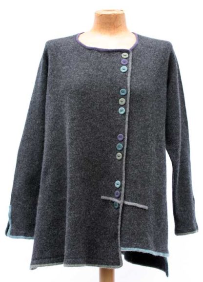 'Multi Button Jacket in Charcoal Gothic'