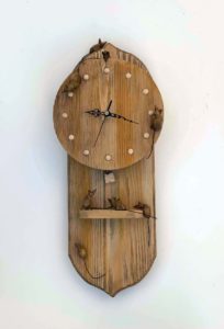 Hand Carved Wooden Hickory Dickory Clock