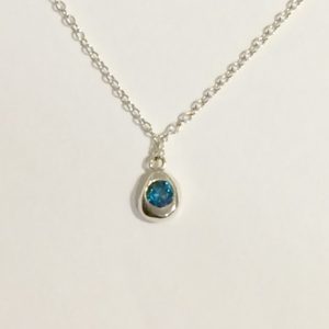Silver and Topaz Pendant Necklace