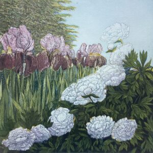 ‘Irises and Peonies’